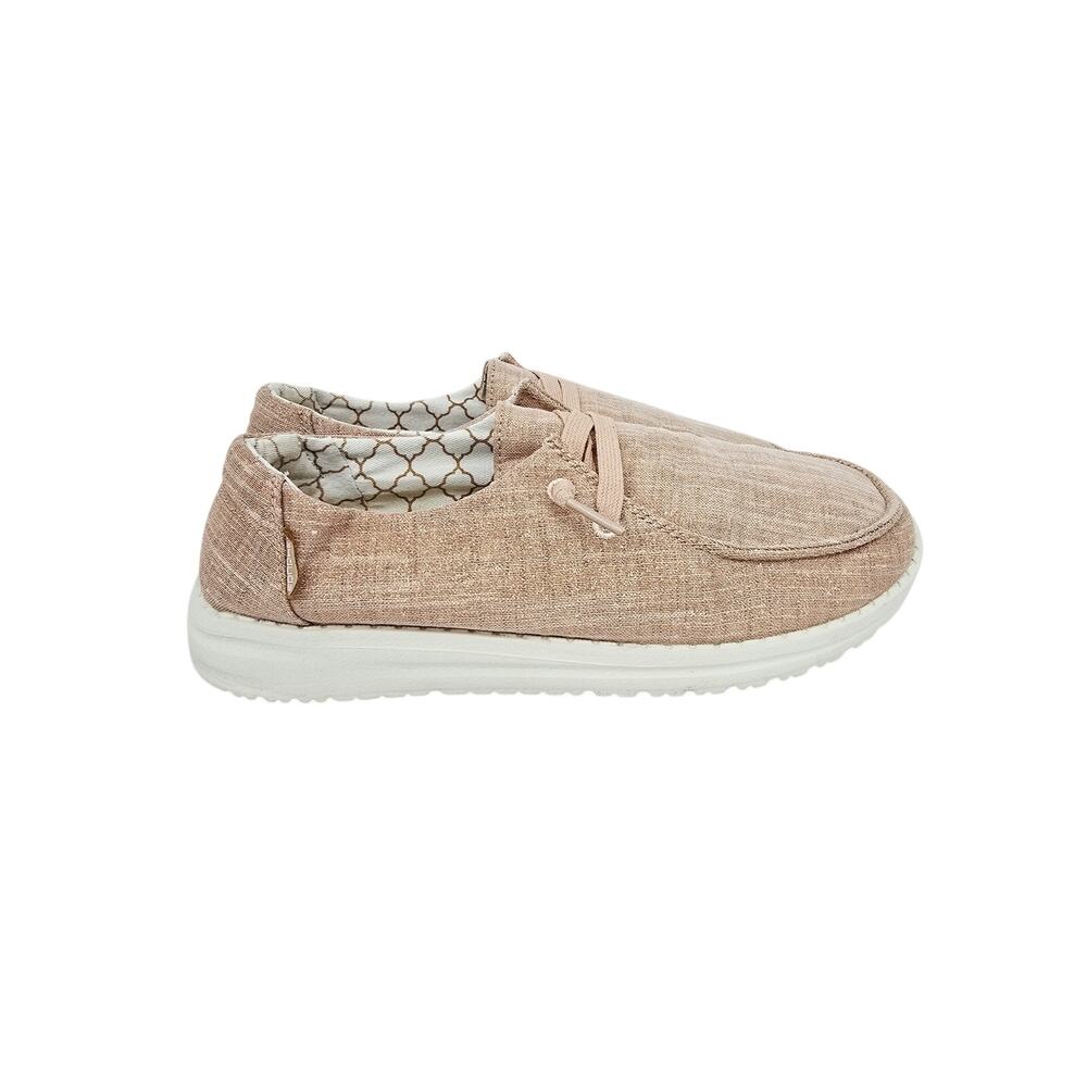 Hey Dude Wendy Slip-On Shoes Sparkling Rose Gold 7